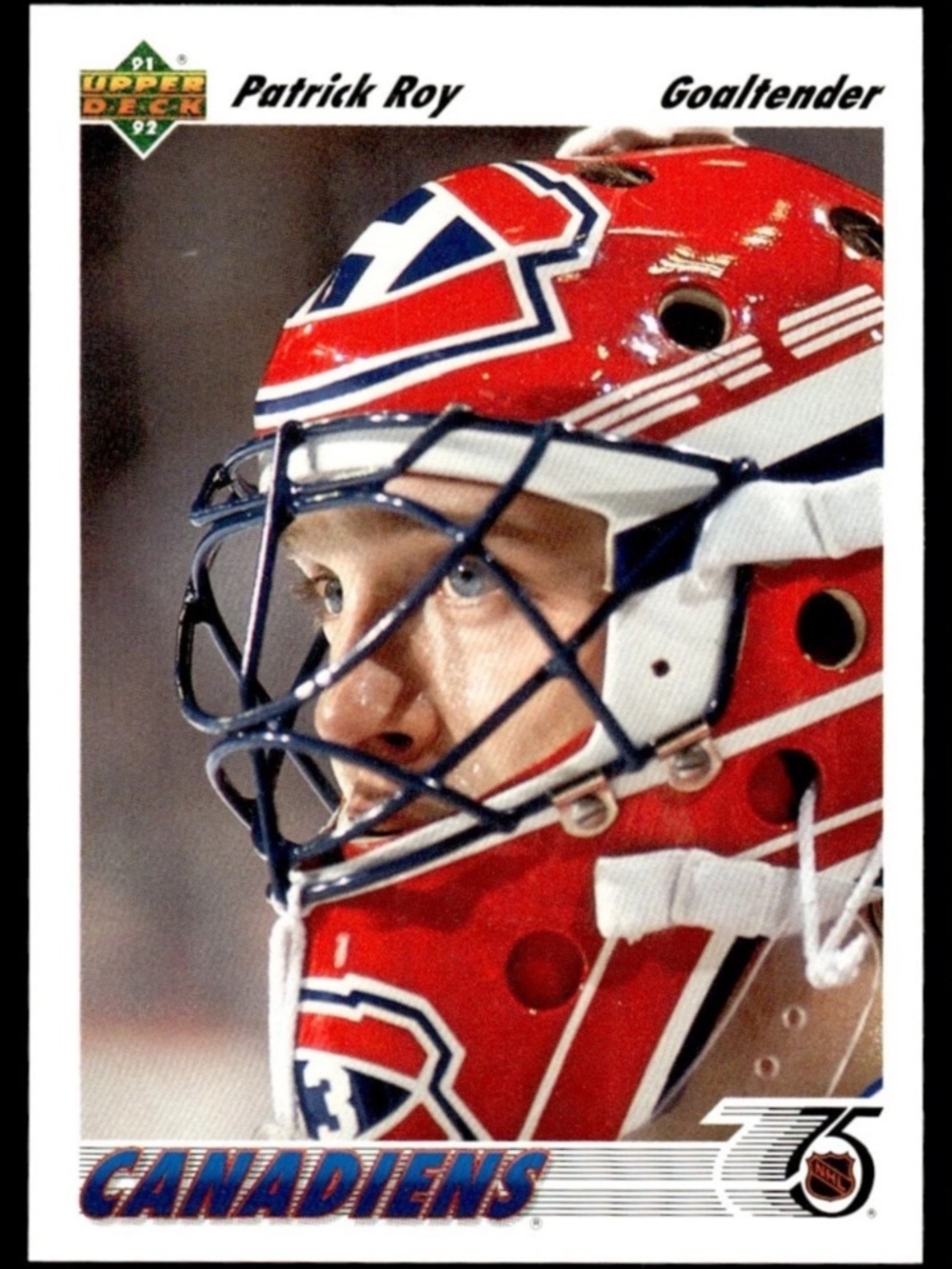 🇨🇦NOW $1🍀 Patrick Roy 1991/92 Upper Deck Montreal Canadians Hockey Card